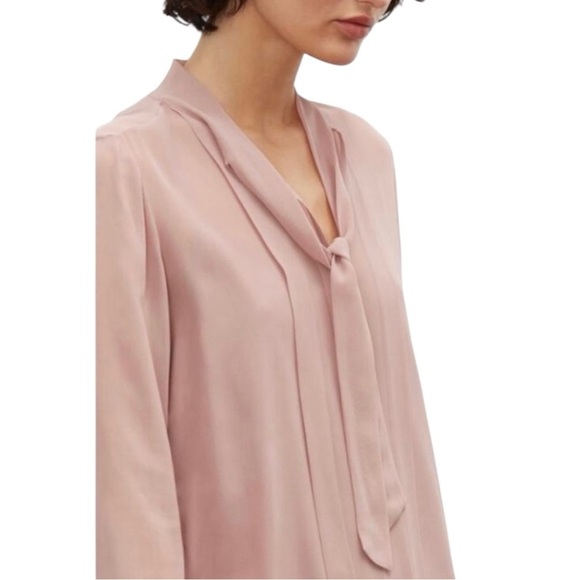 Club Monaco Silk Tunic Pintuck Seersucker Relaxed Fit Shirt Shift Mini Dress NEW - Picture 8 of 12